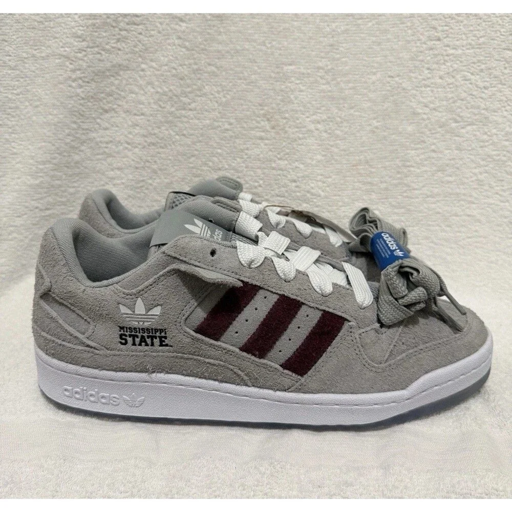 New NCAA x Adidas Forum Low Mississippi State 2025 HQ7475 Shoes US Men’s 9